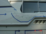 Aft molded bulwarks stbd aft